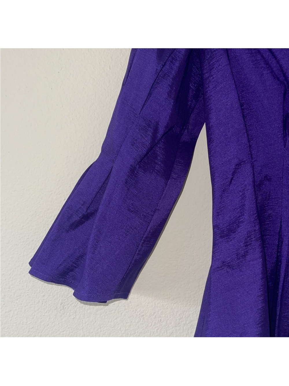 Joseph Ribkoff Purple Zip-Front Peplum Jacket - Picture 3 of 6